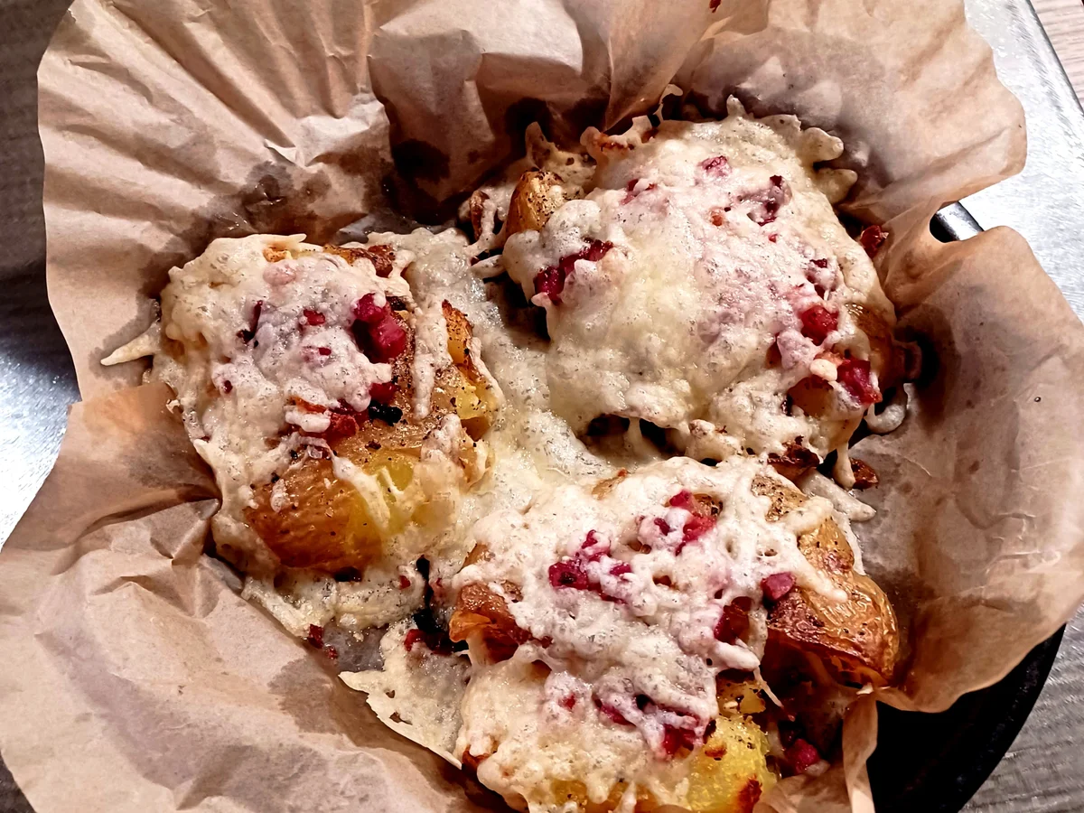 Quetschkartoffeln  mit frischem Dip - Rezept - Bild Nr. 17315