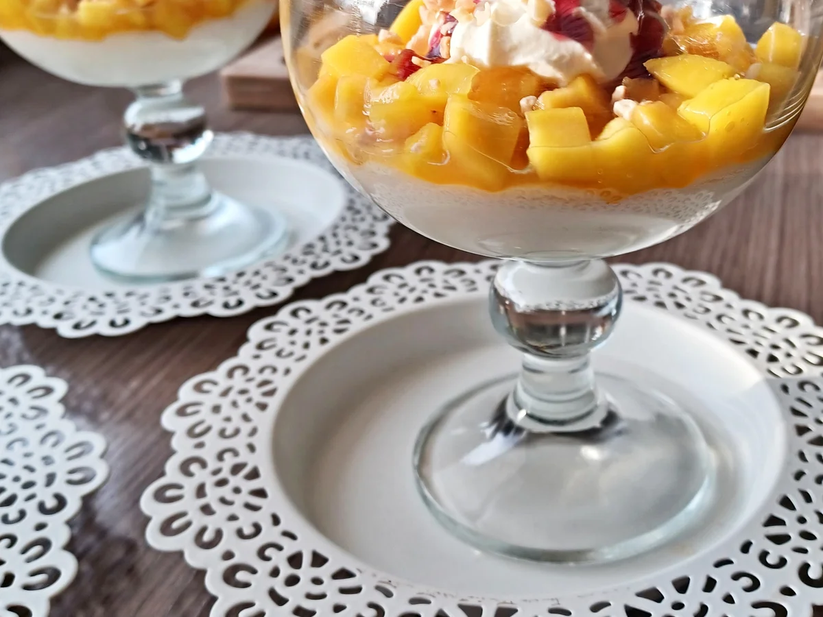 Zitronen-Mousse mit Mango-Maracuja Haube - Rezept - Bild Nr. 17314