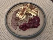 Eierlikör Parfait auf Schokospiegel mit Kirschsoße und Cookie Crumble - Rezept - Bild Nr. 17310