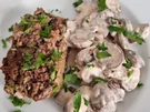 Kräuter-Hackbraten mit Champignon-Rahmsauce - Rezept - Bild Nr. 17310