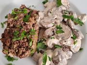 Kräuter-Hackbraten mit Champignon-Rahmsauce - Rezept - Bild Nr. 17310