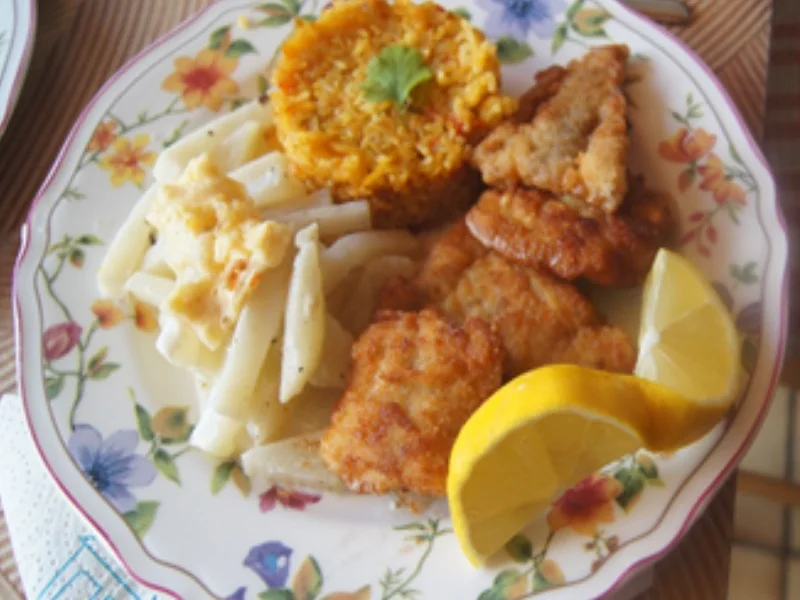 Gebratenes Seelachsfilet mit Rahmkohlrabi und Tomatenreis - Rezept - Bild Nr. 17326