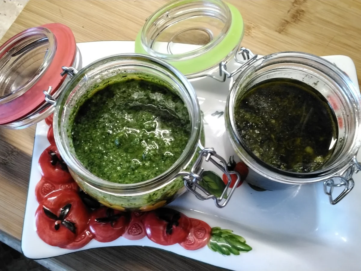 Rezept: Pesto mit Walnüssen und Mandeln Bild Nr. 17314 Pesto mit Walnüssen und Mandeln - Rezept - Bild Nr. 17314