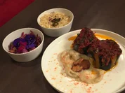İmam bayıldı mit herzhafter Creme, Reis und Krautsalat - Rezept - Bild Nr. 17314