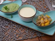 Oldenburger Grüne Soße mit Handkäsesalat und Apfelwein-Schaum-Cappuccino - Rezept - Bild Nr. 17323