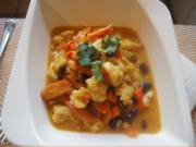 Blumenkohlcurry mit Paprika, Möhren, Zwiebel und Kidneybohnen - Rezept - Bild Nr. 2