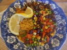 Fischfilet Bordelais mit Röstzwiebeln und Gemüsewok mexikanischer Art - Rezept - Bild Nr. 2
