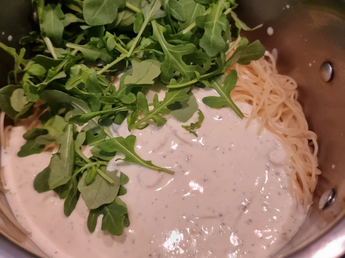 Rucola-Creme-fraiche-Sahne-Spaghetti - Rezept - Bild Nr. 17336
