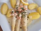Spargel mit Zitronen-Butter-Sauce und Garnelen - Rezept - Bild Nr. 17328