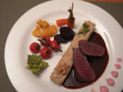 Hirschrückenfilet an Cassis-Schokoladensauce - Rezept - Bild Nr. 2