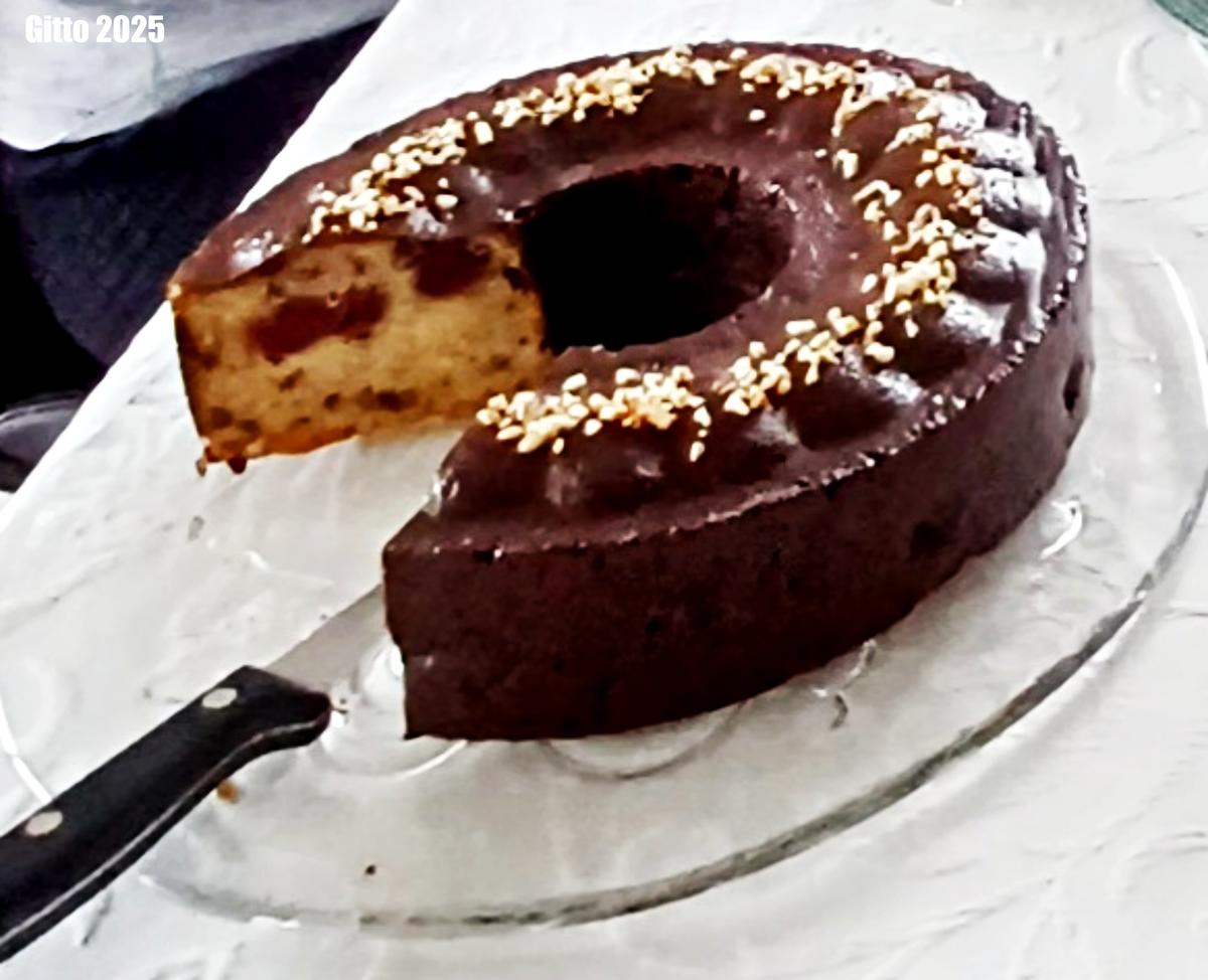 Rührkuchen mit Kirschen und Schokolade - Rezept - Bild Nr. 17345