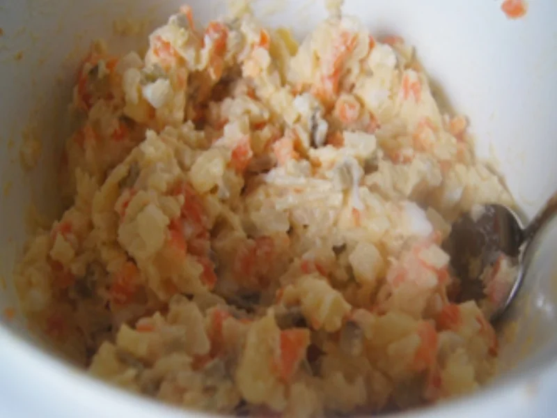 Gebratener Karpfen mit vegetarischen Kartoffelsalat tschechischer Art - Rezept - Bild Nr. 17347