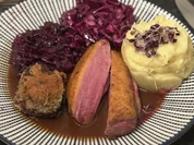 Ente mit Rotkohl und getrüffeltes Kartoffelpüree - Rezept - Bild Nr. 17338