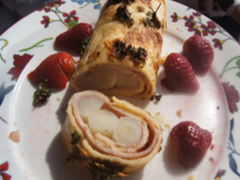 Spargel mit Schinken im Crêpe - Rezept - Bild Nr. 17353