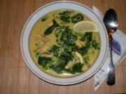 Puten-Kokos-Suppe mit Spinat - Rezept