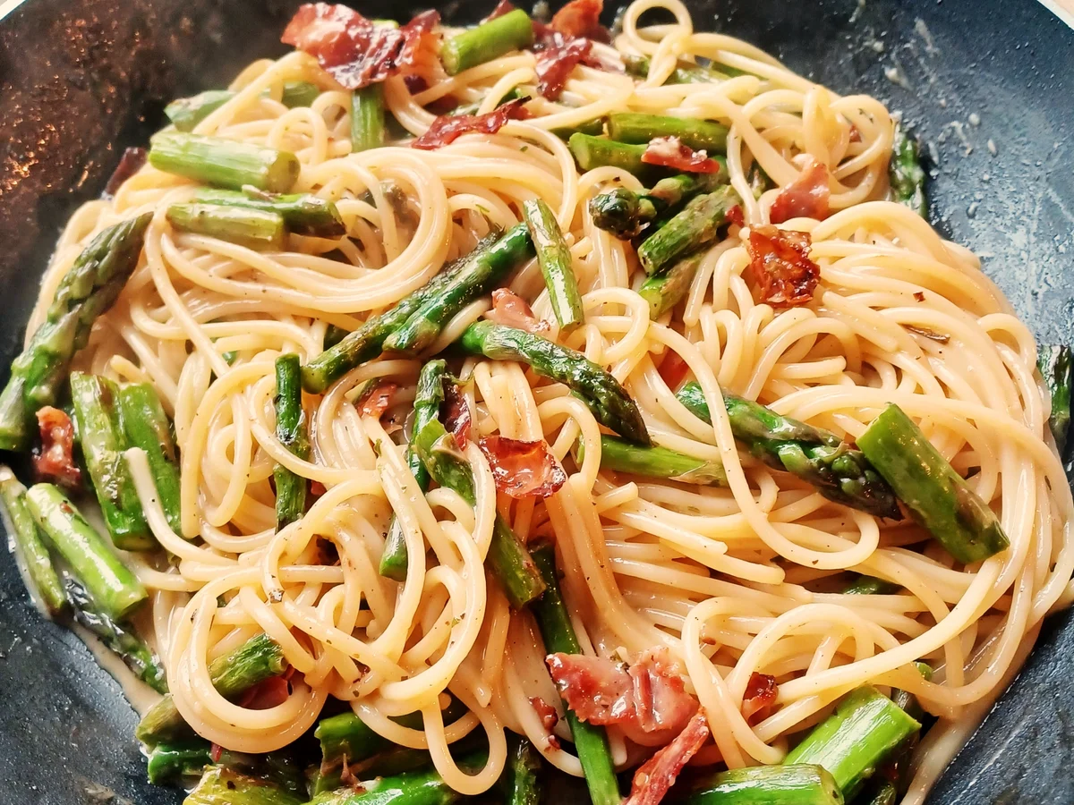 Spargel Carbonara - Rezept - Bild Nr. 17338