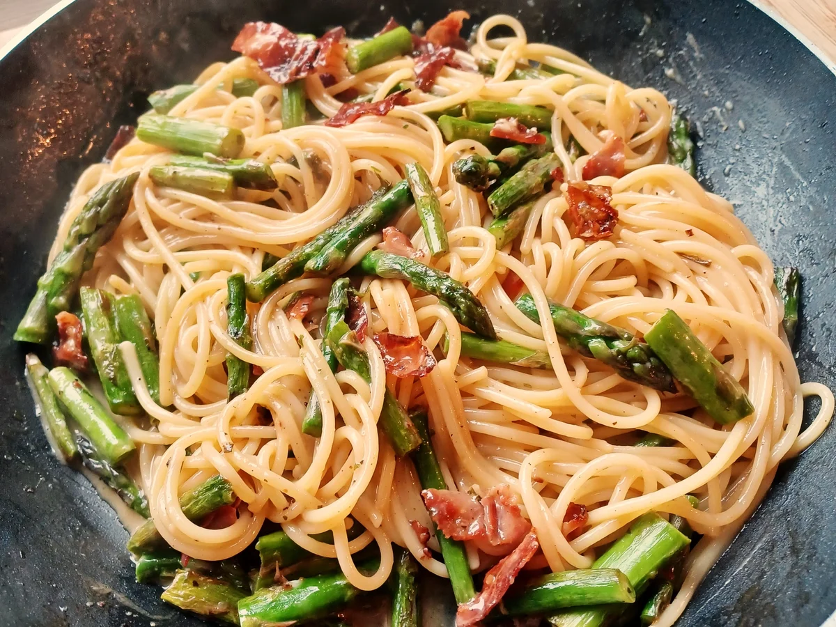 Spargel Carbonara - Rezept - Bild Nr. 17344