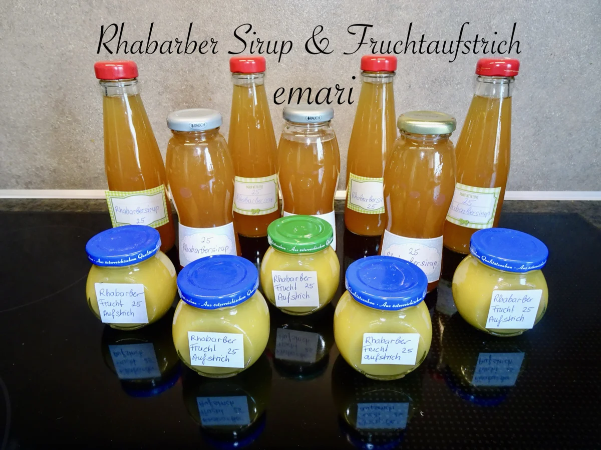 Rhabarber Sirup & Rhabarber Orangen Fruchtaufstrich - Rezept - Bild Nr. 17359