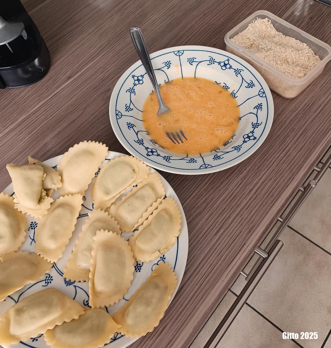 Panierte Teigtaschen aus der Heißluftfritteuse - Rezept - Bild Nr. 3