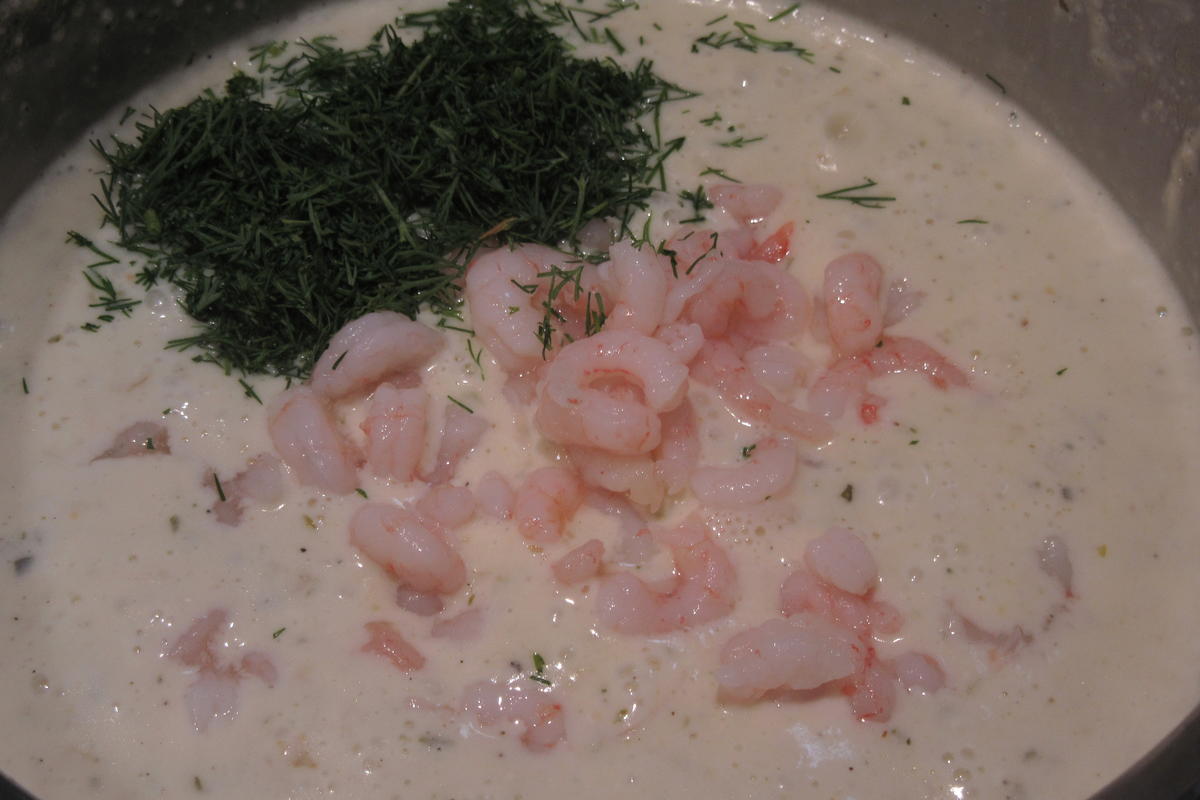 Eier - Eier mit Dill-Krabben-Soße - Rezept - Bild Nr. 17360