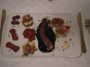 Bruschetta mit Streichsalami, gegrilltes Gemüse und Octopus - Rezept - Bild Nr. 2