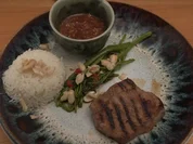 Crying Tiger mit Fried Morning Glory und Parfümiertem Reis - Rezept - Bild Nr. 17370