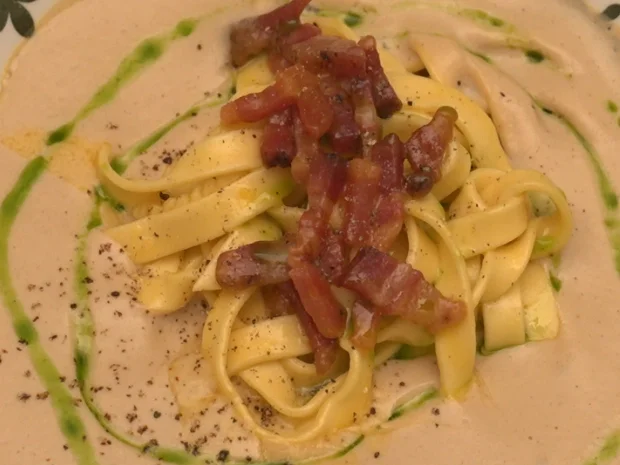 Rezept: Deutsche Carbonara mit Sahne Bild Nr. 2 Deutsche Carbonara mit Sahne - Rezept - Bild Nr. 2