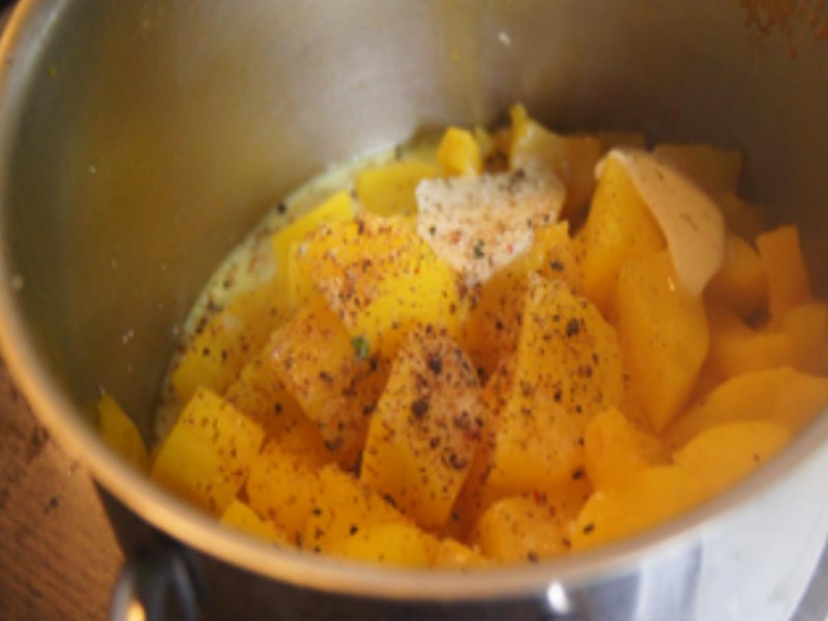 Steinpilzschnitzel mit Rahmkohlrabi und Sellerie-Kartoffel-Stampf - Rezept - Bild Nr. 19