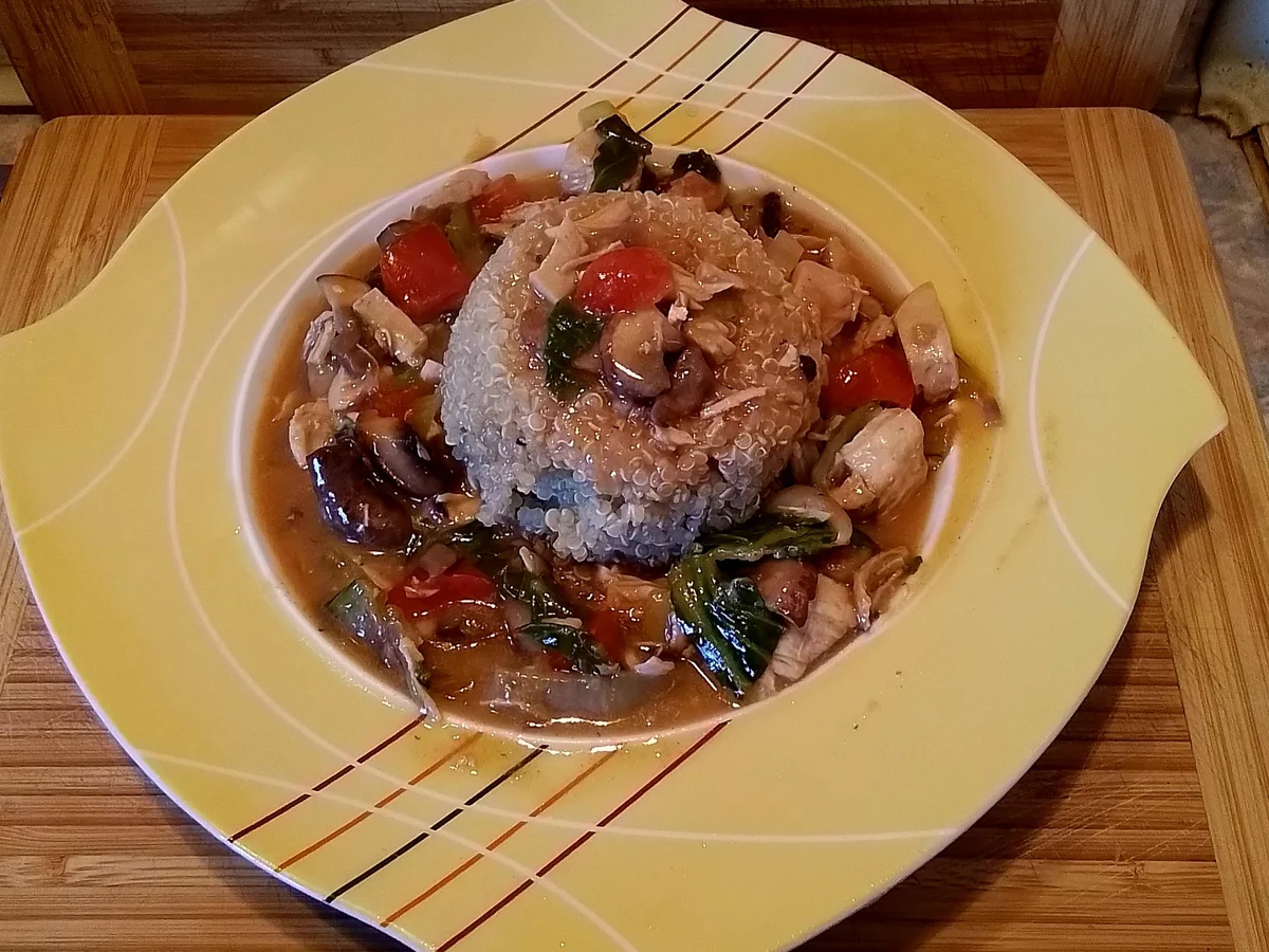 Hähnchen- Pak-Choi mit Kokosmilch - Rezept - Bild Nr. 2