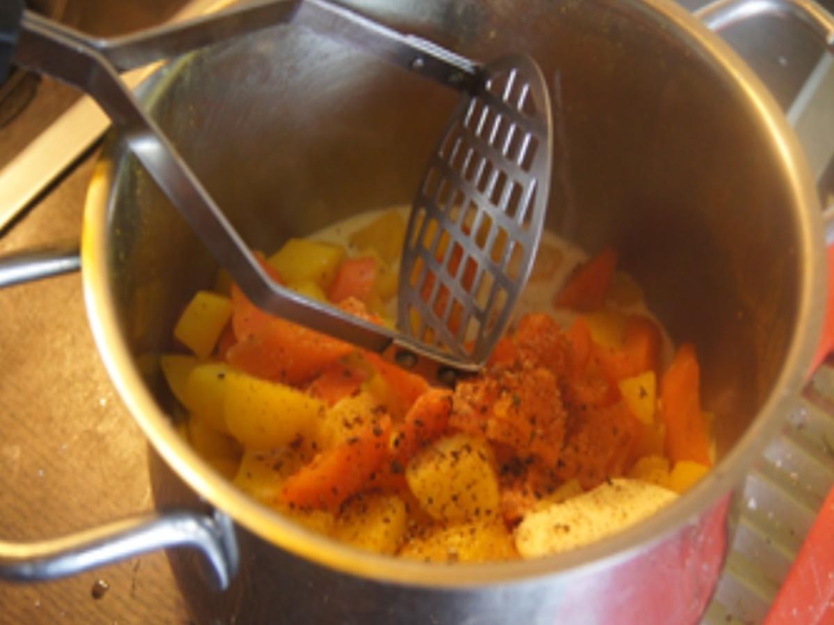 Knusperfisch mit Brokkoli und Möhren-Kartoffel-Stampf - Rezept - Bild Nr. 17400