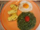Herzhafter Rahmspinat mit Spiegelei und Kümmel-Pellkartoffeln - Rezept - Bild Nr. 2