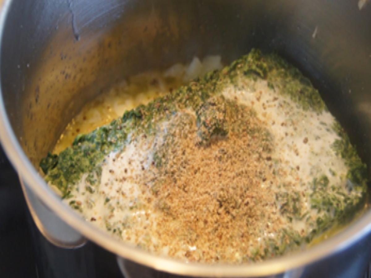 Herzhafter Rahmspinat mit Spiegelei und Kümmel-Pellkartoffeln - Rezept - Bild Nr. 17393
