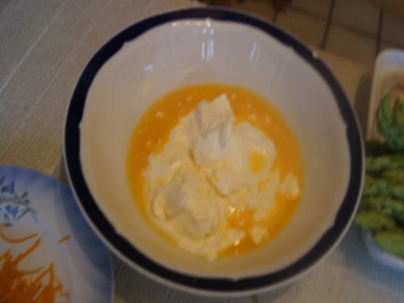 Spargelduo mit Joghurt-Orangen-Sauce und Butter-Frühkartoffeln - Rezept - Bild Nr. 17394