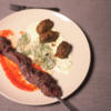 Russisches Rinderschaschlik mit Entrecôte, Zwiebeln und flambierten Kartoffeln - Rezept - Bild Nr. 17389