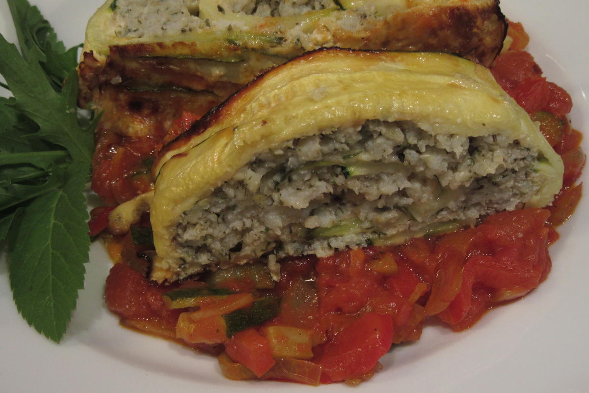 Fisch: Hechtfarce in einer Zucchinirolle - Rezept - Bild Nr. 2
