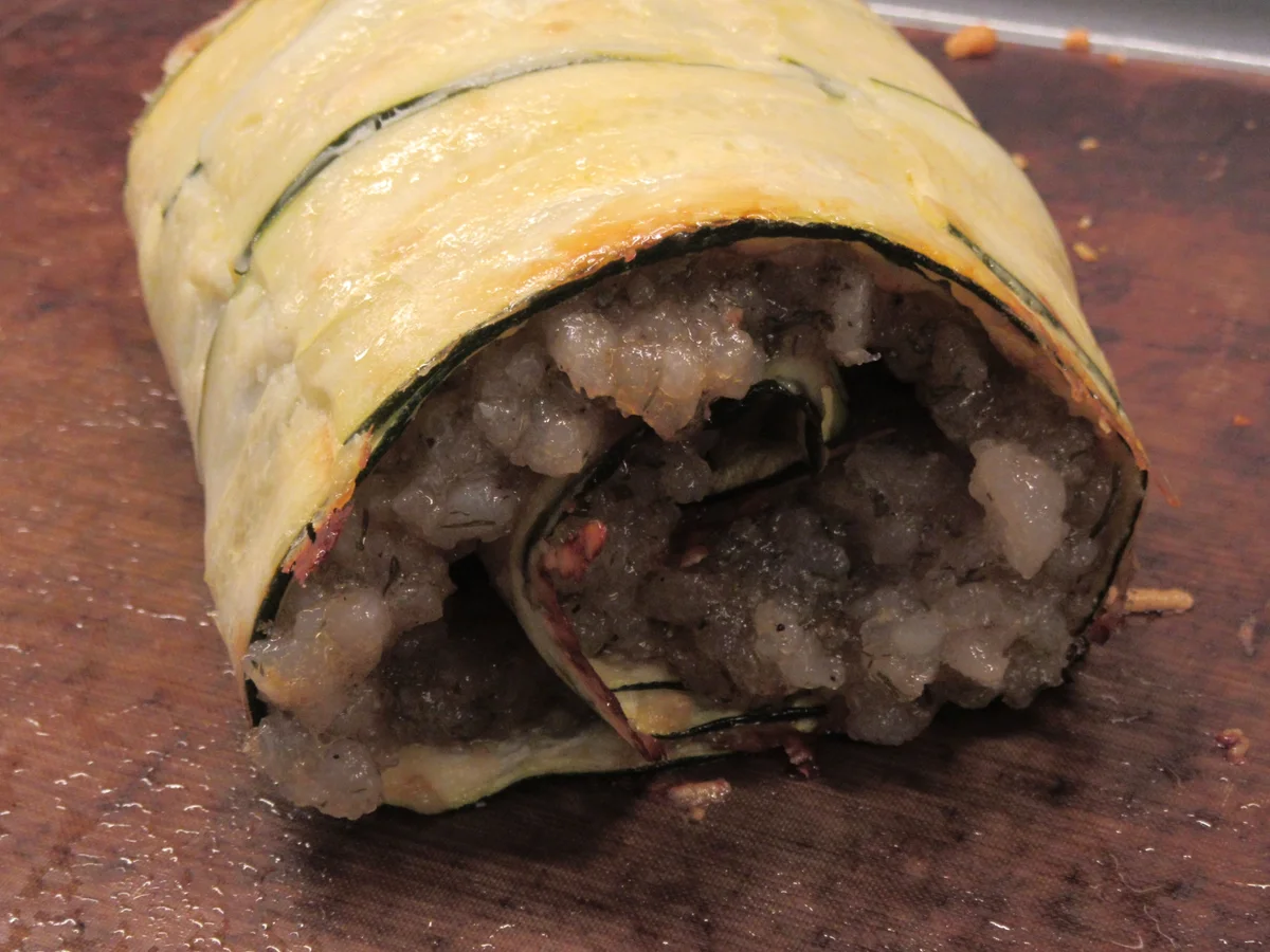 Fisch: Hechtfarce in einer Zucchinirolle - Rezept - Bild Nr. 7