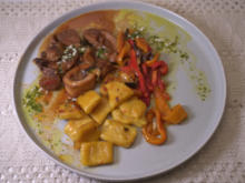 Ossobuco mit Kartoffel-Kürbis Gnocchi und Antipasti-Gemüse - Rezept - Bild Nr. 17389