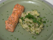 Zucchini-Risotto mit Lachs und Petersilie - Rezept - Bild Nr. 17392