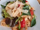 Fettuccine mit Tomatensauce und Mixsalat - Rezept - Bild Nr. 17392