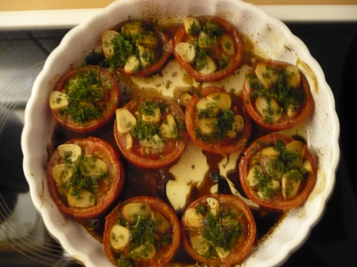 Geröstete Tomaten mit Honig und Knoblauch - Rezept - Bild Nr. 2