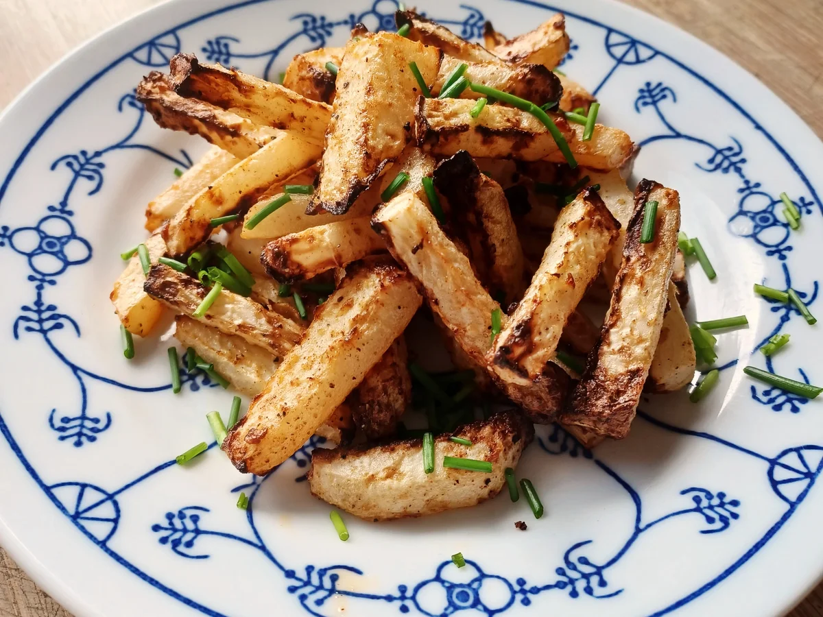 Rezept: Kohlrabi aus der Heißluftfritteuse Bild Nr. 17403 Kohlrabi aus der Heißluftfritteuse - Rezept - Bild Nr. 17403