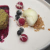 Mandeltorte mit Blaubeer-Gel und Buttermilch-Zitronen-Eis - Rezept - Bild Nr. 17403