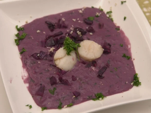 Süßkartoffel-Sauerkraut-Eintopf mit Coquilles Saint-Jacques - Rezept - Bild Nr. 17403