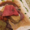 Seeteufel mit Melonen-Tomaten-Ragout, Schinken und Reibekuchen - Rezept - Bild Nr. 17403