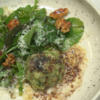 Spinatknödel mit Misobutter und Wildkräutersalat - Rezept - Bild Nr. 2