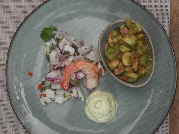 Ceviche mit asiatischem Salat - Rezept - Bild Nr. 17410