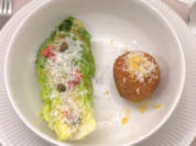 Safran-Risotto-Bällchen mit Caesar Salad - Rezept - Bild Nr. 2