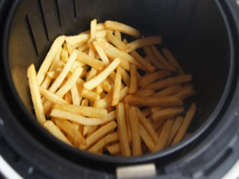 Hähnchenbrust-Paprika-Zwiebel-Spieße mit Currysauce und Pommes Frites - Rezept - Bild Nr. 13