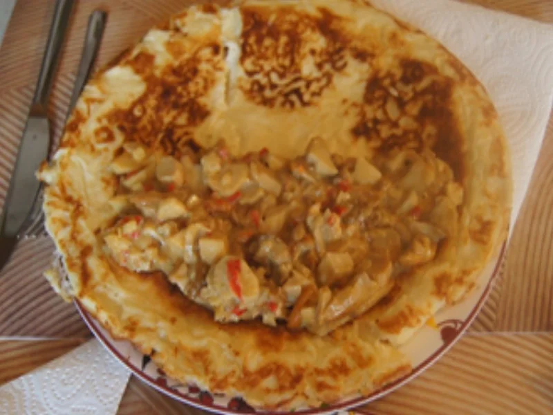 Pfannkuchen mit Rahm-Steinpilz-Einlage - Rezept - Bild Nr. 13