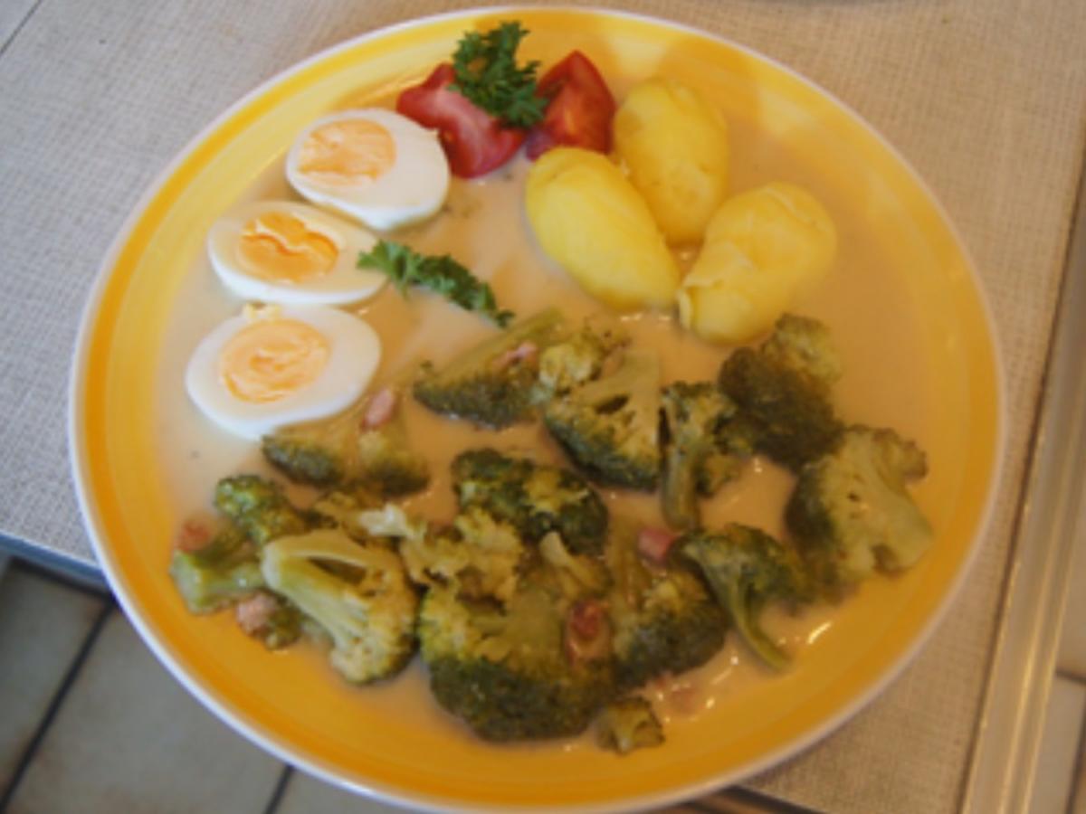 Eier-Bauchspeck-Brokkoli-Ragout mit Pellkartoffeln - Rezept - Bild Nr. 17422